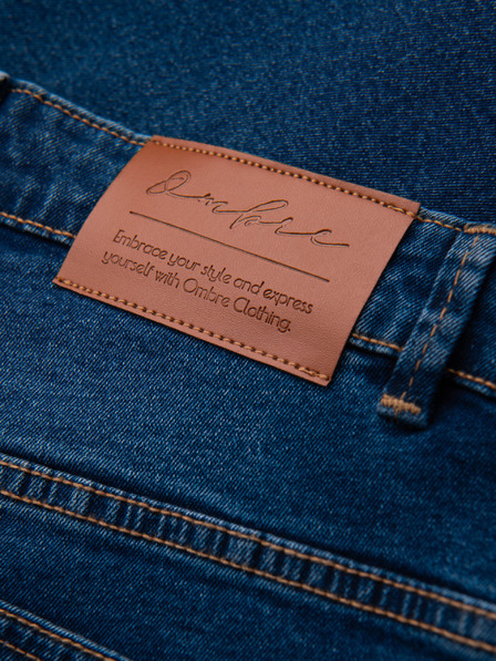 Ombre Clothing Férfi JOGGERS farmernadrág klasszikus hasítékkal - kék V2 OM-PADJ-0265 Ombre Clothing