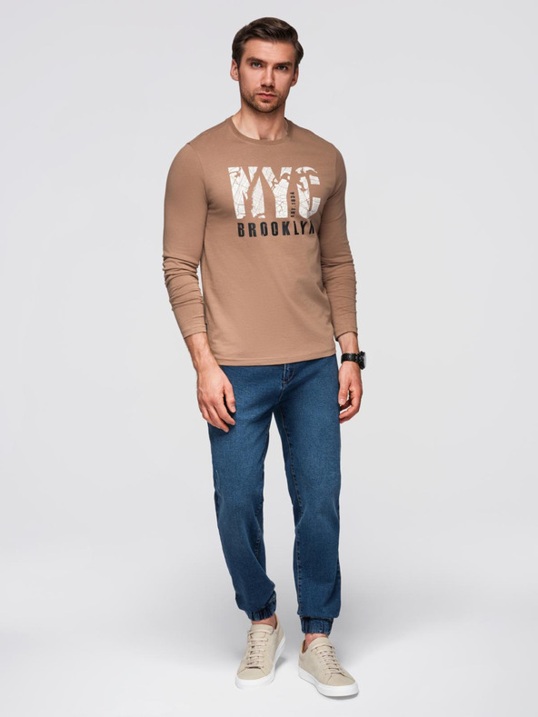 Ombre Clothing Férfi JOGGERS farmernadrág klasszikus hasítékkal - kék V2 OM-PADJ-0265 Ombre Clothing