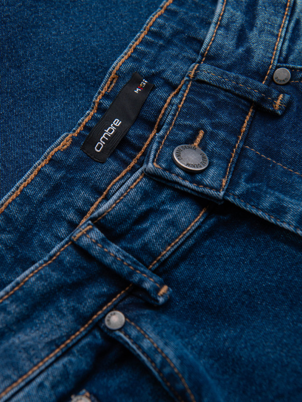 Ombre Clothing Férfi JOGGERS farmernadrág klasszikus hasítékkal - kék V2 OM-PADJ-0265 Ombre Clothing