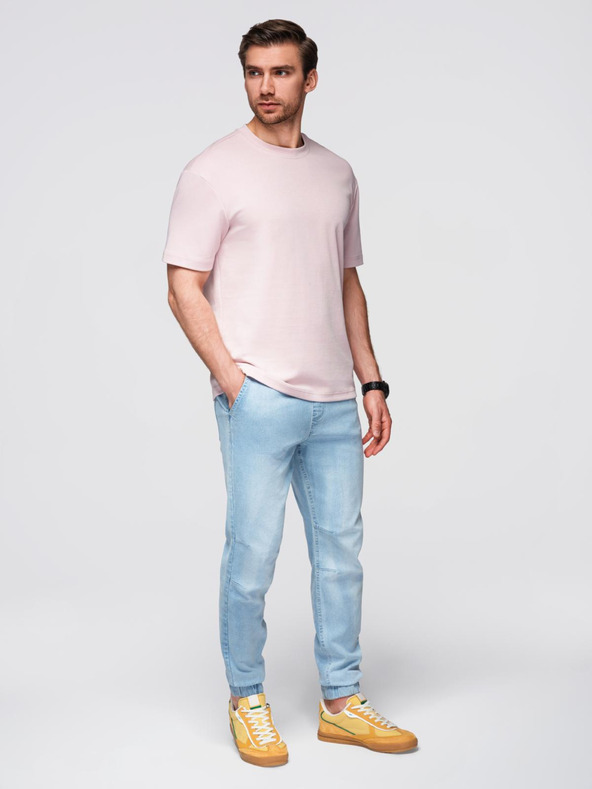 Ombre Clothing Férfi JOGGERS farmernadrág mosott hatással - világoskék V1 OM-PADJ-0267 Ombre Clothing