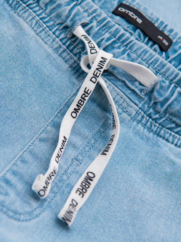 Ombre Clothing Férfi JOGGERS farmernadrág mosott hatással - világoskék V1 OM-PADJ-0267 Ombre Clothing