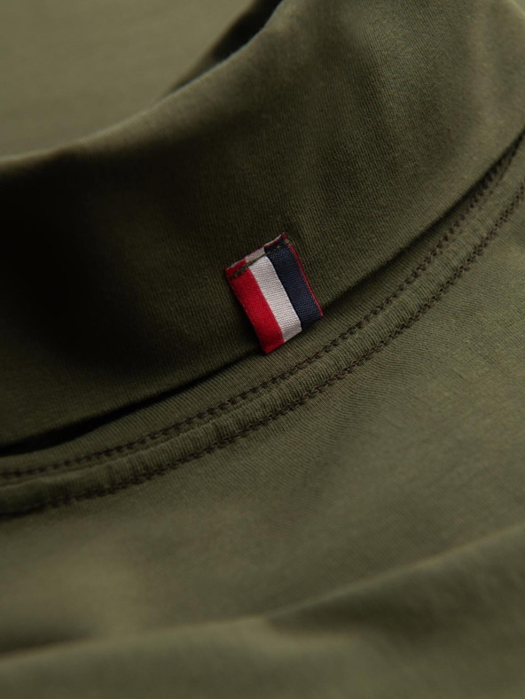 Ombre Clothing Férfi garbó hosszú ujjal - sötét oliva zöld V4 OM-LSCL-0130 Ombre Clothing