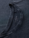 Ombre Clothing Férfi póló mosott hatással - sötét kék V2 OM-TSWT-0116 Ombre Clothing