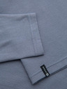 Ombre Clothing Férfi pamut hosszú ujjak gofri szövettel és zsebekkal - kék denim V8 OM-LSCL-0109 Ombre Clothing