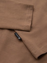 Ombre Clothing Férfi póló városi nyomattal és hosszú ujjal - világos barna V1 OM-LSPT-0131 Ombre Clothing