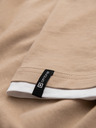 Ombre Clothing Férfi pamut kapucnis póló - bézs V5 OM-TSCT-0256 Ombre Clothing