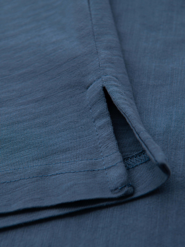 Ombre Clothing Férfi polo póló díszítő gombokkal - sötét kék V8 S1744 Ombre Clothing