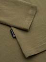 Ombre Clothing Férfi póló városi nyomattal és hosszú ujjal - oliva V1 OM-LSPT-0131 Ombre Clothing
