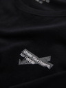 Ombre Clothing Férfi póló kis nyomattal a mellkason - fekete V2 OM-TSPT-0258 Ombre Clothing
