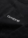 Ombre Clothing Férfi pamut póló teljes felületű nyomattal és "ombre" felirattal a mellkason - fekete V1 OM-TSFP-0263 Ombre Clothing