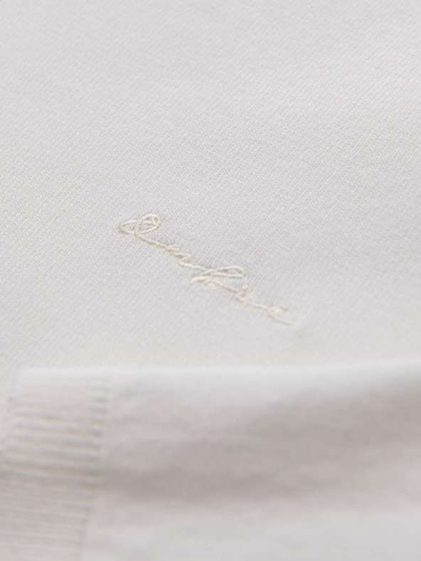 Ombre Clothing Férfi polo pulóver hímzéssel a mellkason - fehér V2 OM-POLS-0140 Ombre Clothing