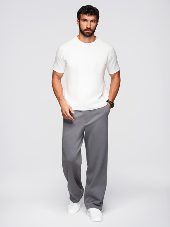 Ombre Clothing Férfi COMFORT FIT póló raglan ujjakkal - tejszínszínű V1 OM-TSCT-0240 Ombre Clothing