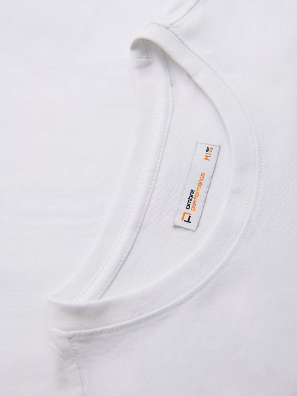 Ombre Clothing Férfi nagyobb nyomatú póló - fehér V1 OM-TSPT-0245 Ombre Clothing