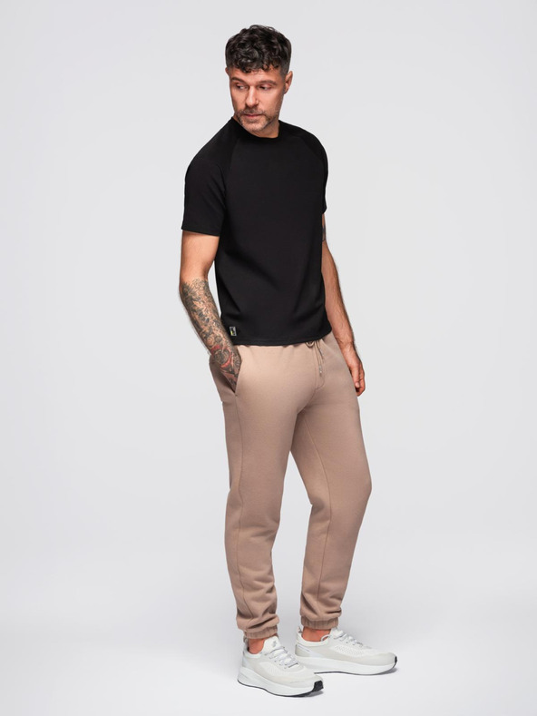 Ombre Clothing Férfi COMFORT FIT póló raglan ujjakkal - fekete V2 OM-TSCT-0240 Ombre Clothing