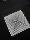 Ombre Clothing Férfi pamut póló geometrikus nyomattal - fekete V1 OM-TSPT-0260 Ombre Clothing