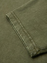 Ombre Clothing Férfi mosott hatású póló gombokkal a nyakkivágásnál - olívazöld V4 OM-TSWT-0150 Ombre Clothing