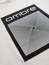Ombre Clothing Férfi pamut póló geometrikus nyomattal - fehér V2 OM-TSPT-0260 Ombre Clothing