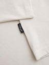 Ombre Clothing Férfi pamut LOOSE FIT póló kerek nyakkivágással - ecru V2 OM-TSBC-0267 Ombre Clothing
