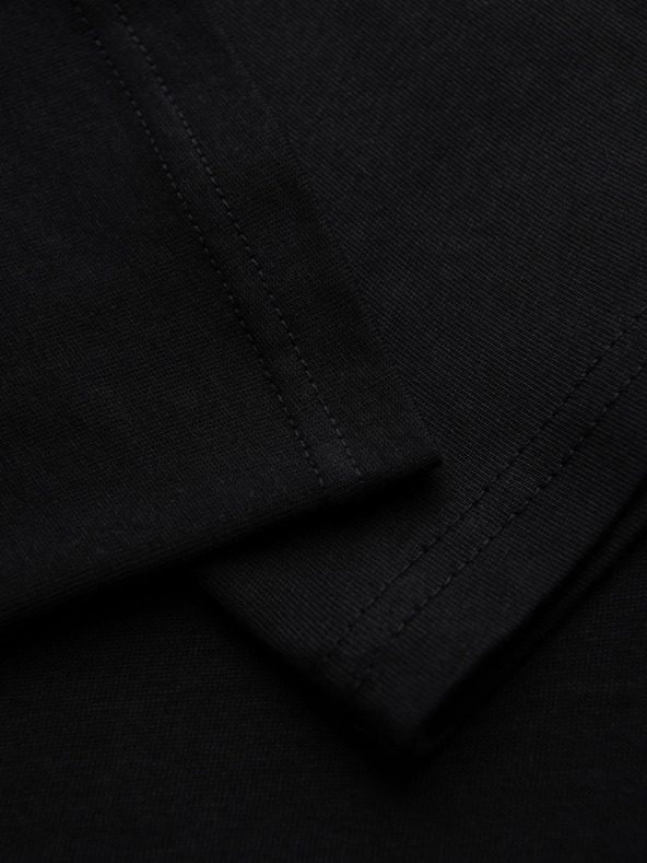 Ombre Clothing Férfi pamut póló ékszer applikációval a mellkason - fekete V1 OM-TSCT-0290 Ombre Clothing