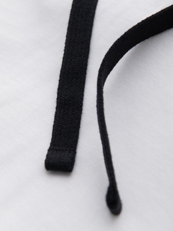 Ombre Clothing Férfi pamut kapucnis póló - fehér V1 OM-TSCT-0256 Ombre Clothing