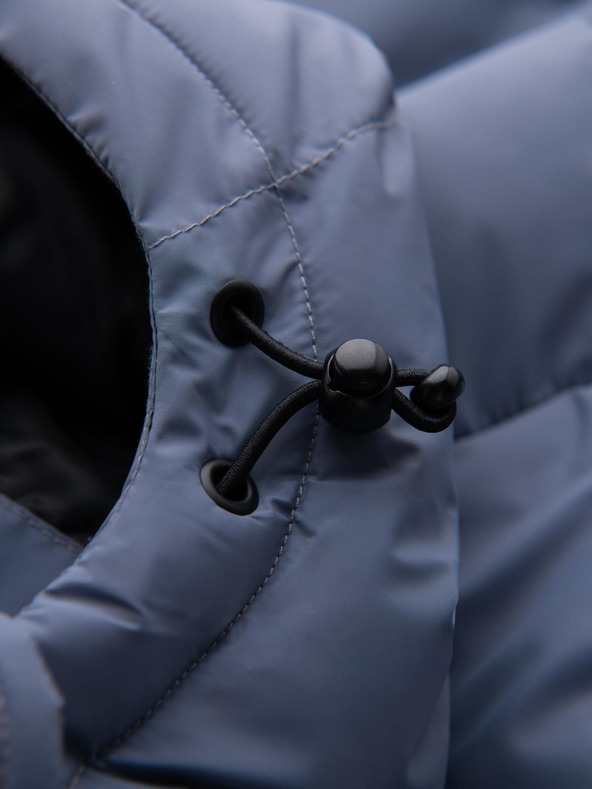 Ombre Clothing Férfi melegített steppelt kabát raglan ujjakkal - faded purple V6 OM-JAHP-0302 Ombre Clothing