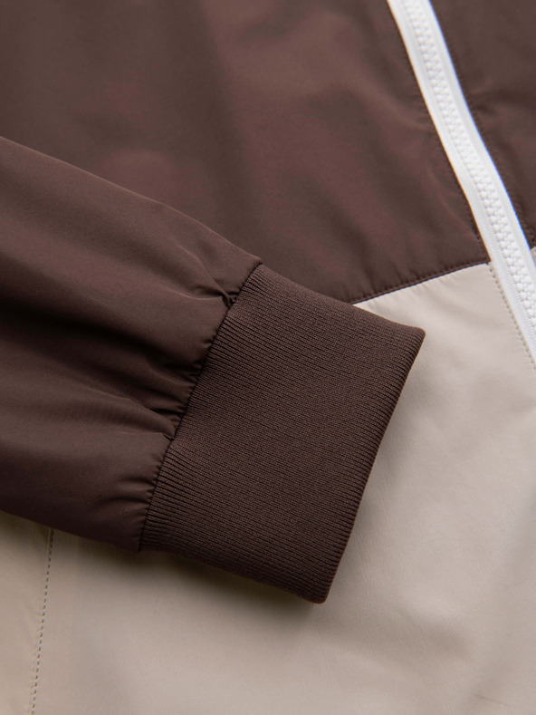 Ombre Clothing Férfi könnyű kabát regular fit béléssel és kapucnival - barnabézs V1 OM-JANP-0242 Ombre Clothing