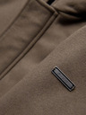 Ombre Clothing Férfi gyapjú parka kabát kapucnival - khaki V2 OM-COWC-0132 Ombre Clothing