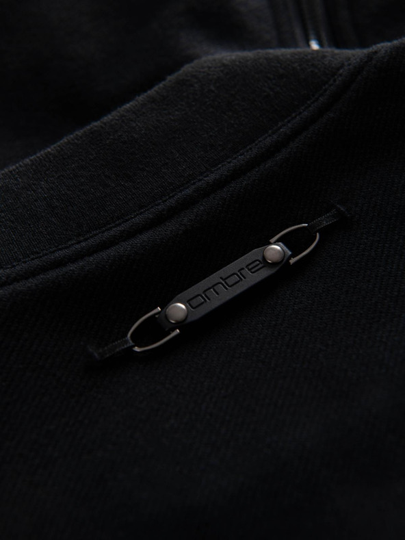 Ombre Clothing Férfi bomber kabát raglan ujjakkal - fekete V1 OM-JANP-0159 Ombre Clothing