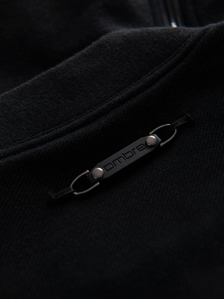 Ombre Clothing Férfi bomber kabát raglan ujjakkal - fekete V1 OM-JANP-0159 Ombre Clothing