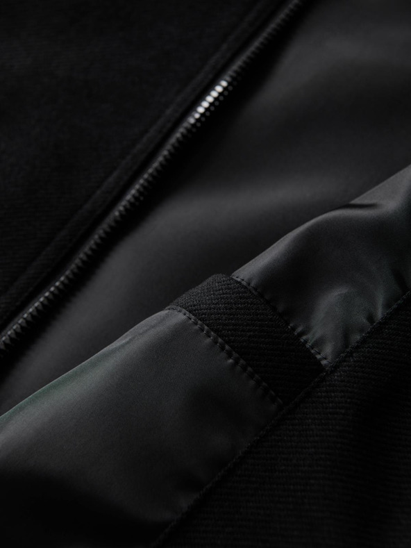 Ombre Clothing Férfi bomber kabát raglan ujjakkal - fekete V1 OM-JANP-0159 Ombre Clothing