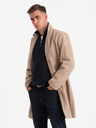 Ombre Clothing Férfi könnyű egysoros kabát - bézs V7 OM-COWC-0104 Ombre Clothing