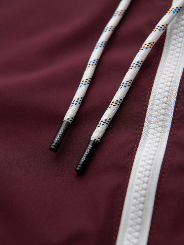 Ombre Clothing Férfi könnyű kabát regular fit béléssel és kapucnival - burgundi szürke V3 OM-JANP-0242 Ombre Clothing