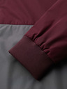 Ombre Clothing Férfi könnyű kabát regular fit béléssel és kapucnival - burgundi szürke V3 OM-JANP-0242 Ombre Clothing