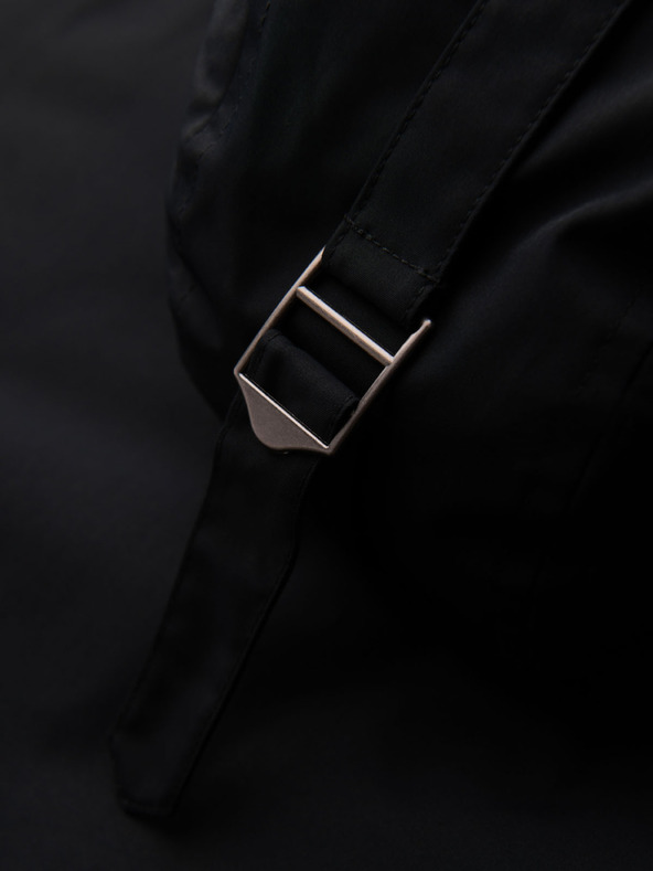 Ombre Clothing Klasszikus hosszú férfi parka kabát - fekete V6 OM-JAPJ-0313 Ombre Clothing