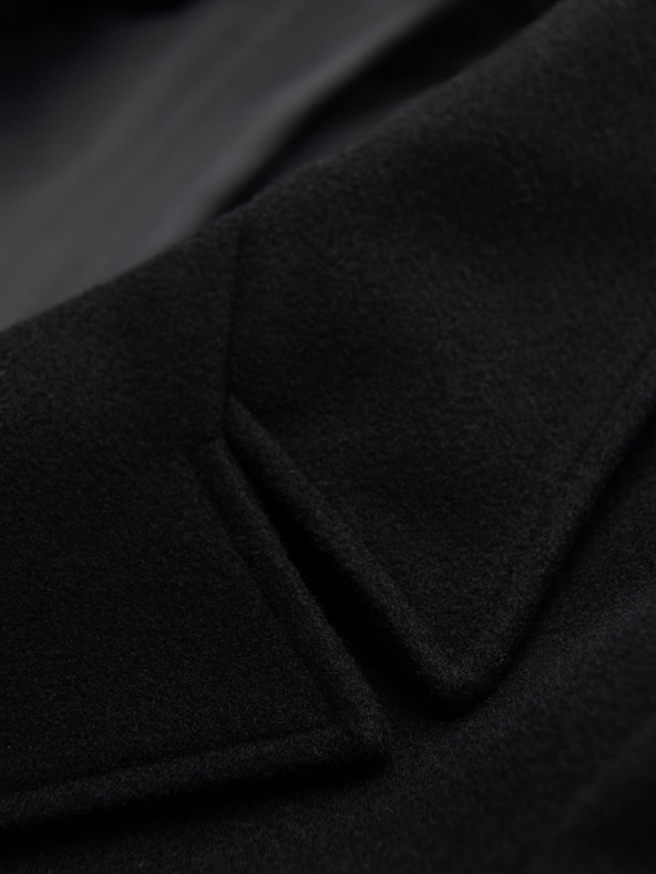 Ombre Clothing Férfi dupla soros kabát díszgombokkal - fekete V2 OM-COWC-0137 Ombre Clothing