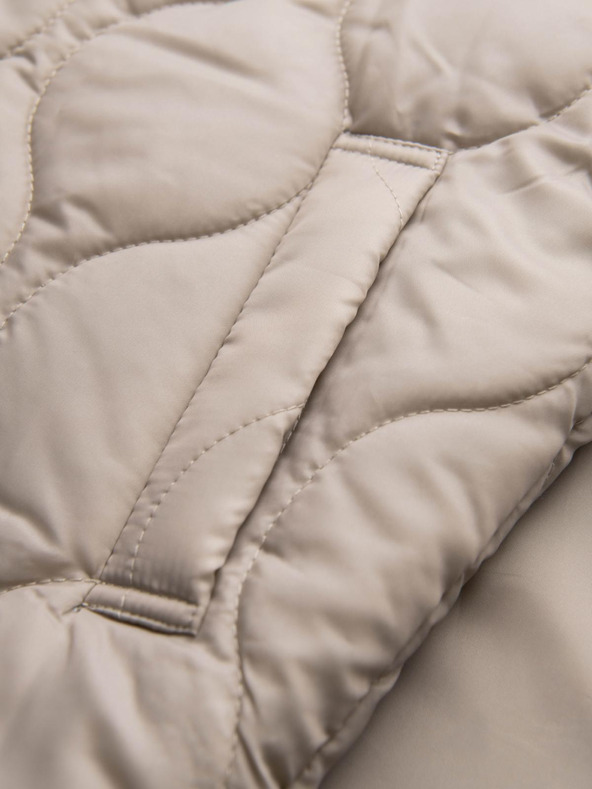 Ombre Clothing Férfi minimalistikus kabát levehető mellénnyel - bézs V1 OM-COLC-0139 Ombre Clothing