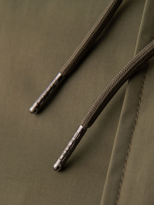 Ombre Clothing Férfi klasszikus hosszú parka kabát - olívazöld V3 OM-JAPJ-0313 Ombre Clothing