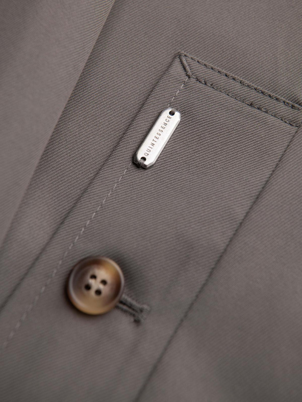 Ombre Clothing Férfi minimalista kabát levehető mellénnyel - hamu V6 OM-COLC-0139 Ombre Clothing