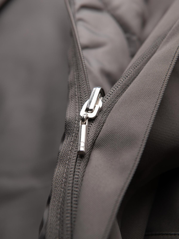 Ombre Clothing Férfi minimalista kabát levehető mellénnyel - hamu V6 OM-COLC-0139 Ombre Clothing