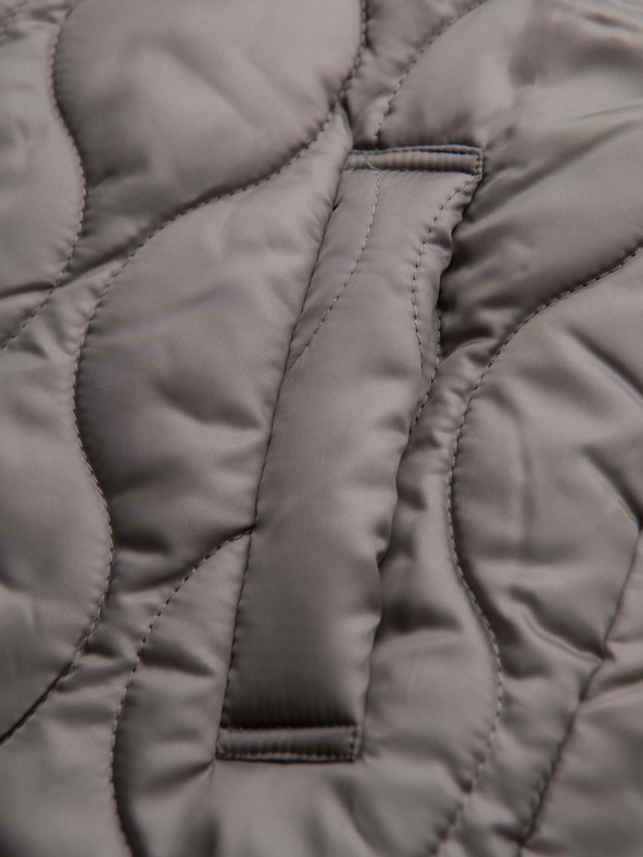 Ombre Clothing Férfi minimalista kabát levehető mellénnyel - hamu V6 OM-COLC-0139 Ombre Clothing