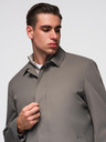 Ombre Clothing Férfi minimalista kabát levehető mellénnyel - hamu V6 OM-COLC-0139 Ombre Clothing