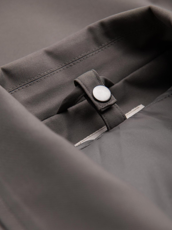 Ombre Clothing Férfi minimalista kabát levehető mellénnyel - hamu V6 OM-COLC-0139 Ombre Clothing