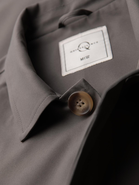 Ombre Clothing Férfi minimalista kabát levehető mellénnyel - hamu V6 OM-COLC-0139 Ombre Clothing