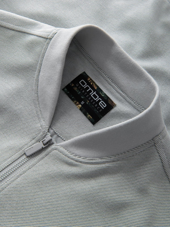 Ombre Clothing Férfi bomber kabát raglan ujjakkal - világosszürke V4 OM-JANP-0159 Ombre Clothing