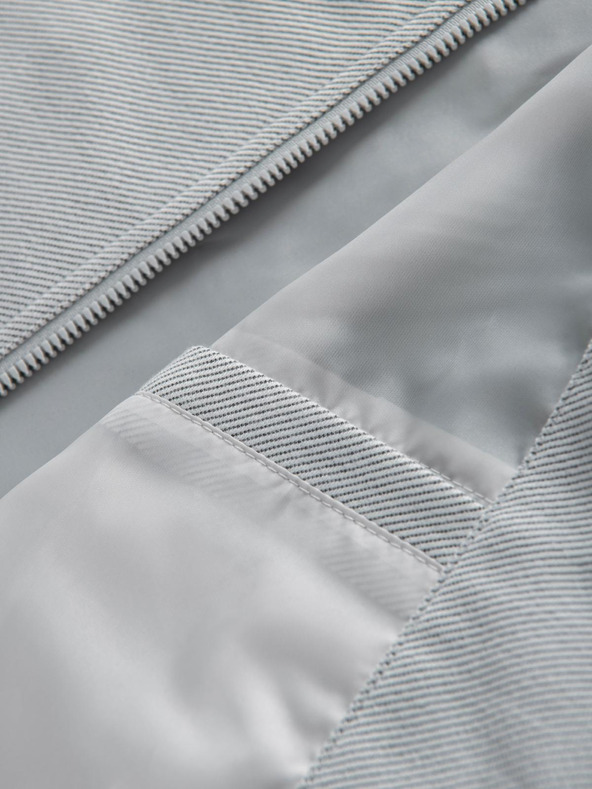 Ombre Clothing Férfi bomber kabát raglan ujjakkal - világosszürke V4 OM-JANP-0159 Ombre Clothing