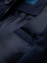 Ombre Clothing Elegáns férfi parka zsebekkal és kapucnival - sötétkék V2 OM-JAPJ-0287 Ombre Clothing