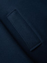Ombre Clothing Férfi hosszú egysoros kabát magas gallérral és béléssel - sötétkék V3 OM-COWC-0135 Ombre Clothing