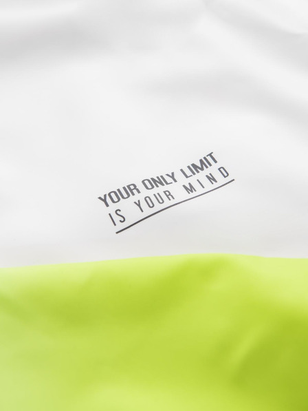 Ombre Clothing Férfi sport kabát ombre effektussal és reflektív elemekkel - fehér és lime V1 C646 Ombre Clothing