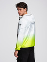 Ombre Clothing Férfi sport kabát ombre effektussal és reflektív elemekkel - fehér és lime V1 C646 Ombre Clothing
