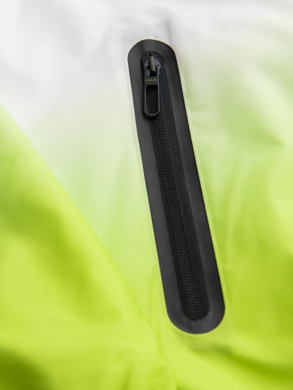 Ombre Clothing Férfi sport kabát ombre effektussal és reflektív elemekkel - fehér és lime V1 C646 Ombre Clothing
